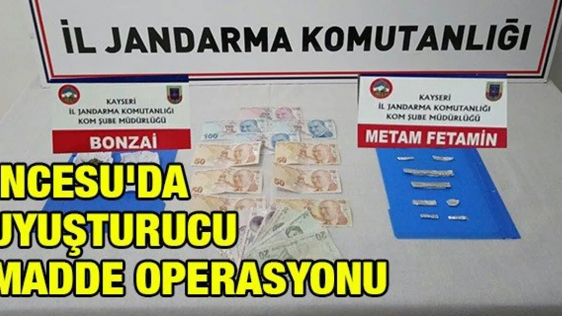 İncesu'da uyuşturucu madde operasyonu: 3 tutuklama