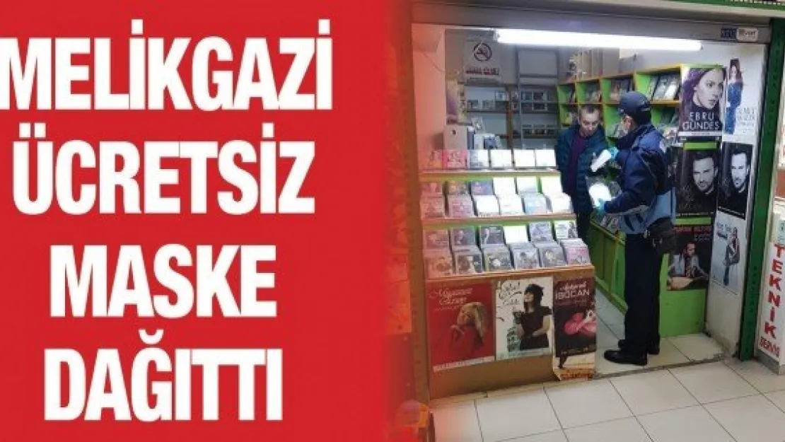 Melikgazi ücretsiz maske dağıttı