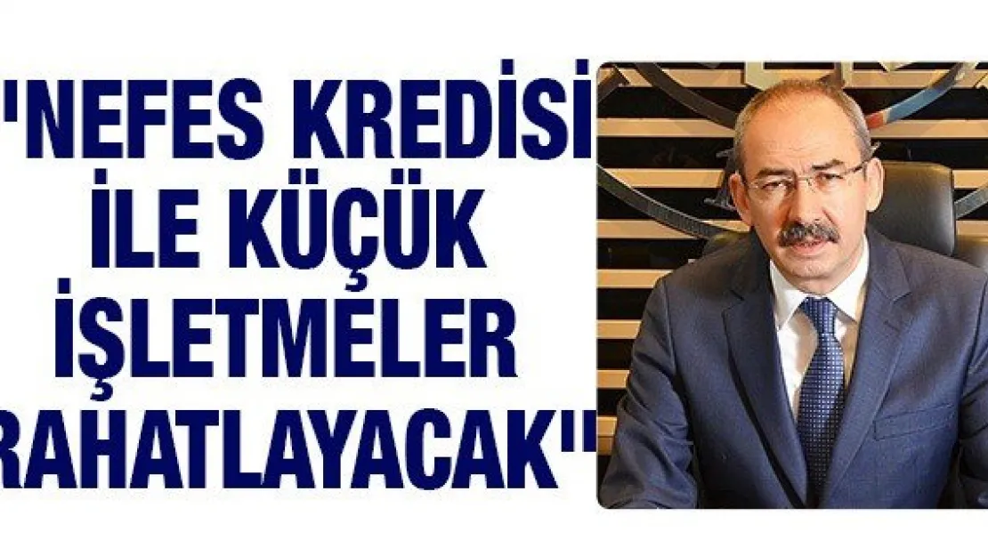 &quotNEFES KREDİSİ İLE KÜÇÜK İŞLETMELER RAHATLAYACAK"