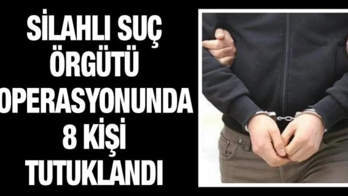 Silahlı suç örgütü operasyonunda 8 kişi tutuklandı