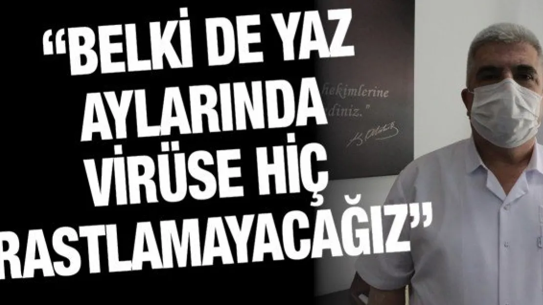 'Belki de yaz aylarında virüse hiç rastlamayacağız'