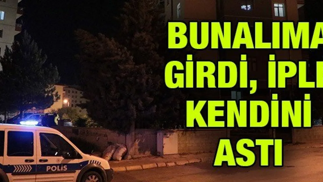 Bunalıma girdi, iple kendini astı