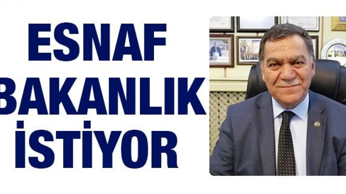 Esnaf bakanlık istiyor