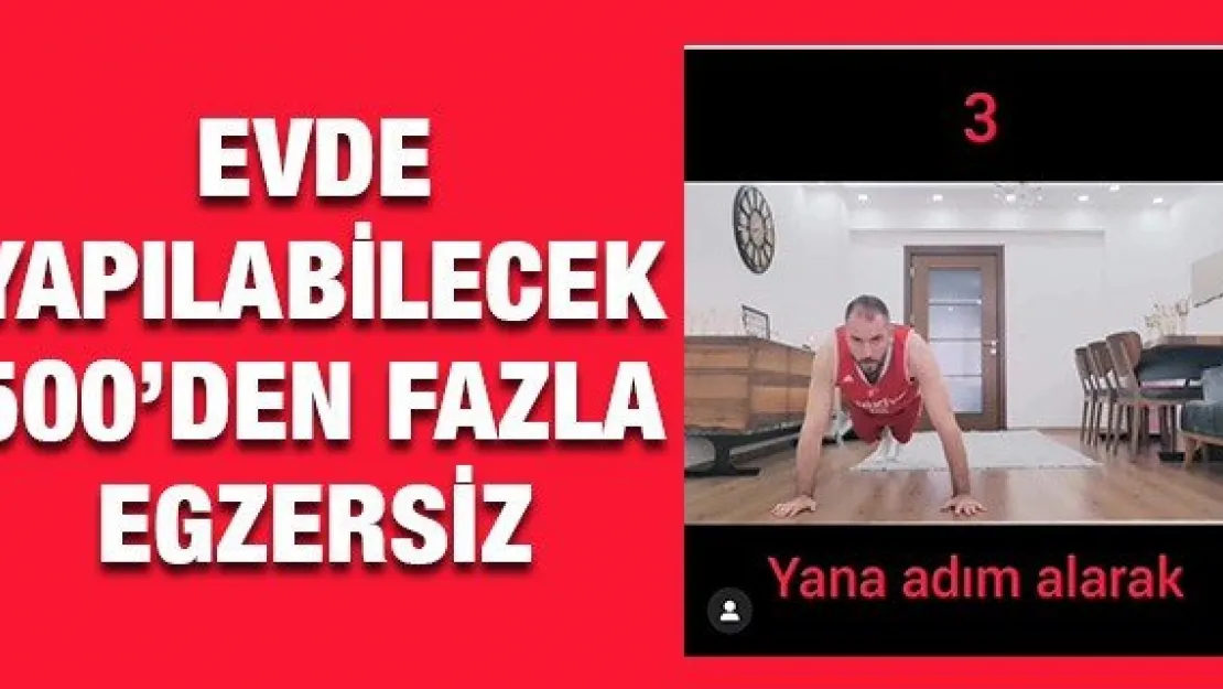 Evde yapılabilecek 500'den fazla egzersiz