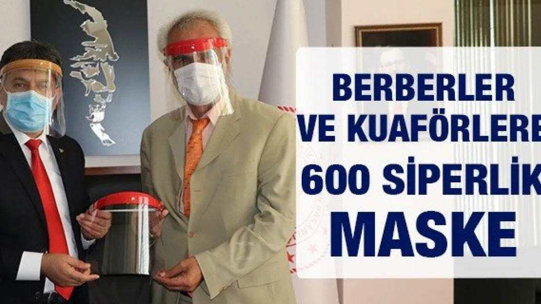 Gençlik Merkezi'nden berberler ve kuaförlere 600 siperlik maske