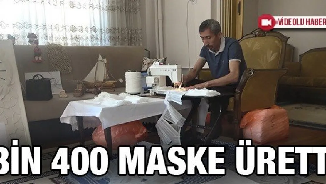&quotNasıl yapıldığını görmem yetti" dedi, bin 400 maske üretti
