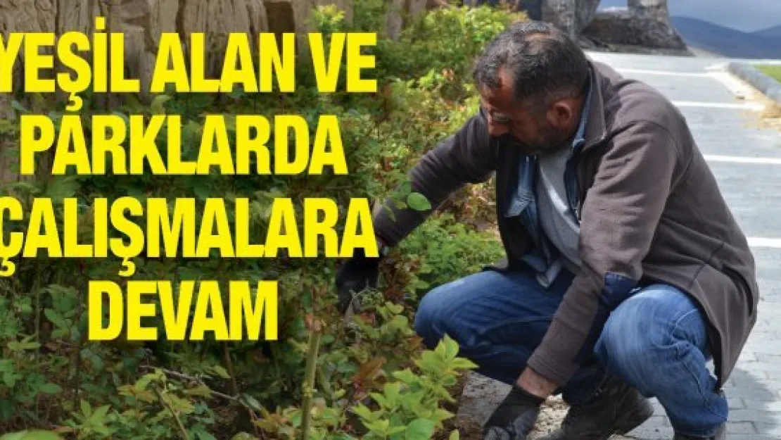 Yeşil alan ve parklarda çalışmalara devam