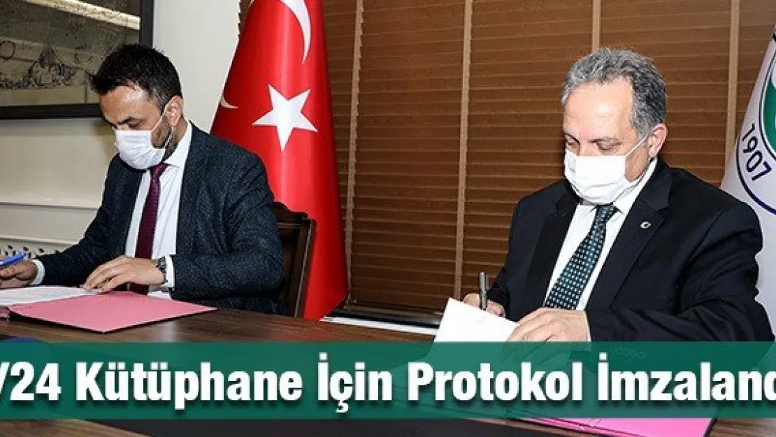 7/24 Kütüphane İçin Protokol İmzalandı