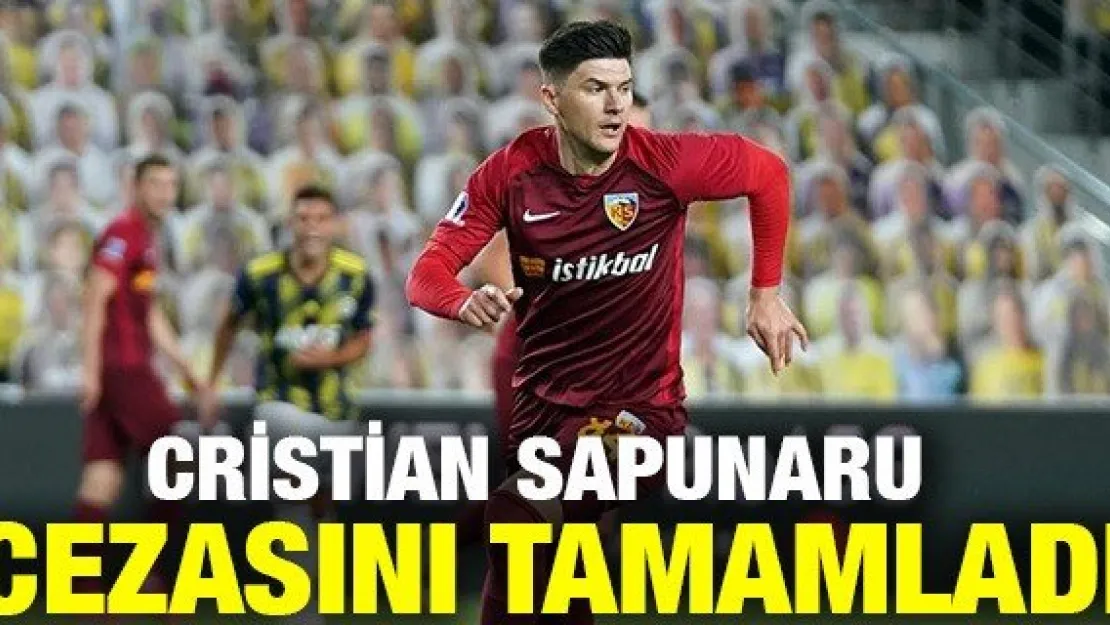 Cristian Sapunaru cezasını tamamladı