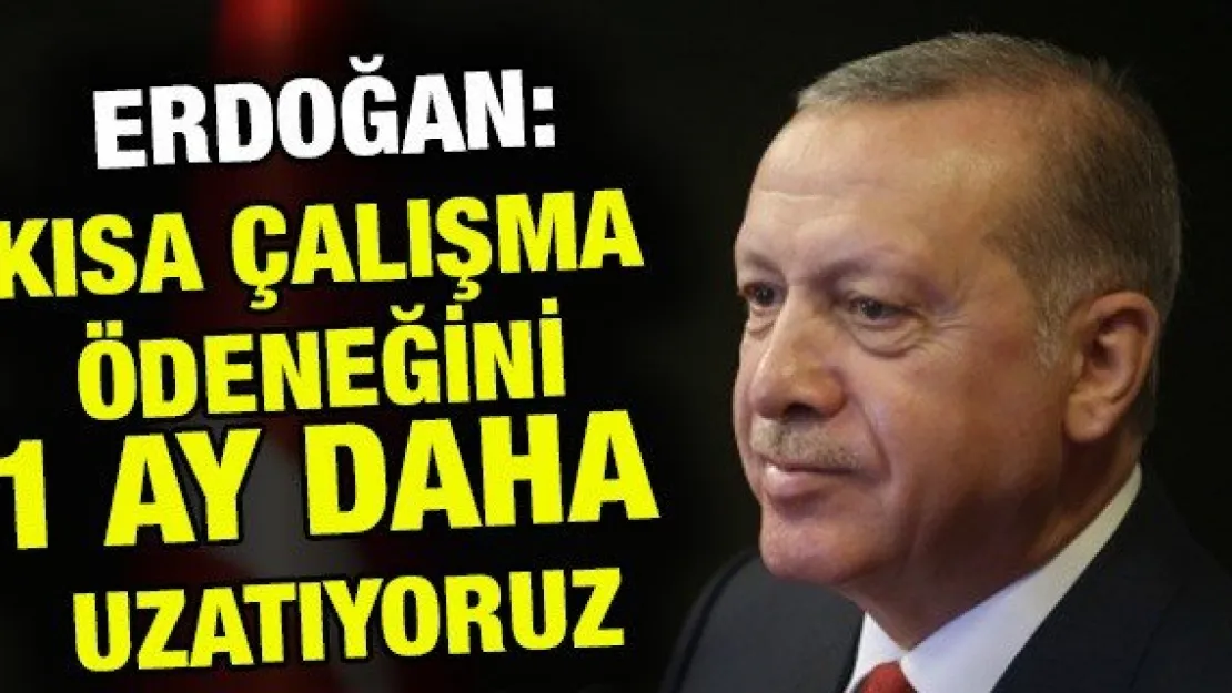  Erdoğan: Kısa çalışma ve işsizlik ödeneğini 1 ay daha uzatıyoruz