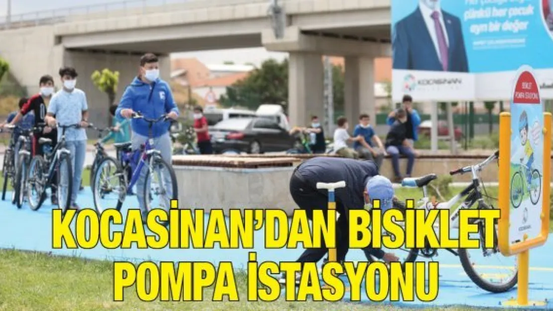 Kocasinan'dan bisiklet pompa istasyonu