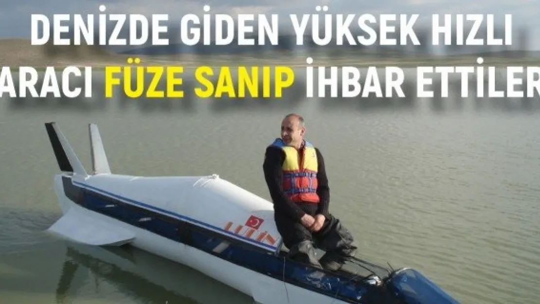 Denizde giden yüksek hızlı aracı füze sanıp ihbar ettiler