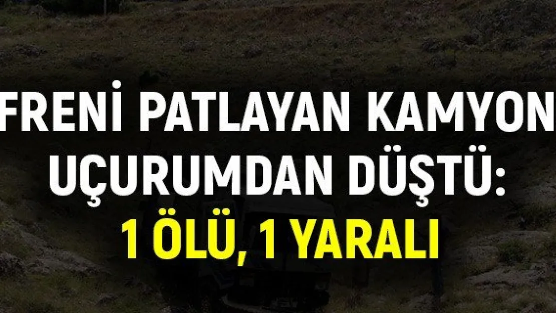 Freni patlayan kamyon uçurumdan düştü: 1 ölü, 1 yaralı
