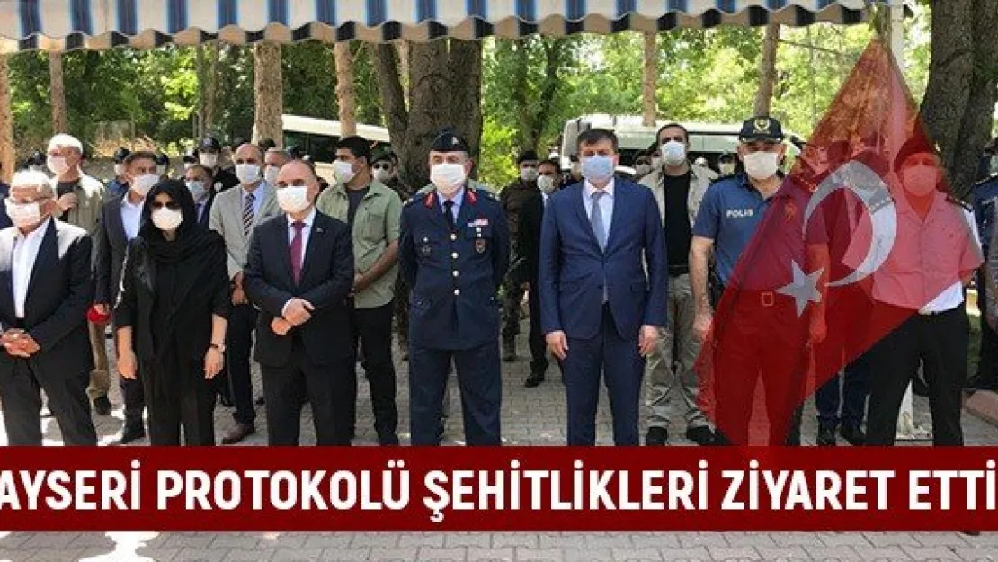 Kayseri protokolü şehitlikleri ziyaret etti