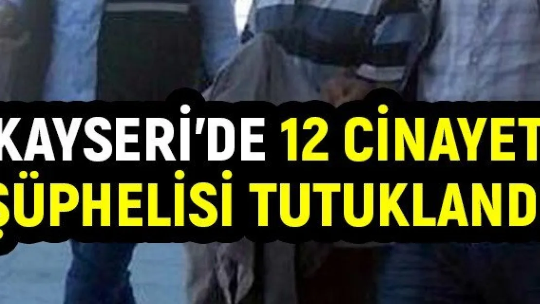 Kayseri'de 12 cinayet şüphelisi tutuklandı