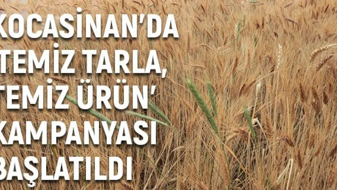 Kocasinan'da 'Temiz tarla, Temiz Ürün' Kampanyası başlatıldı