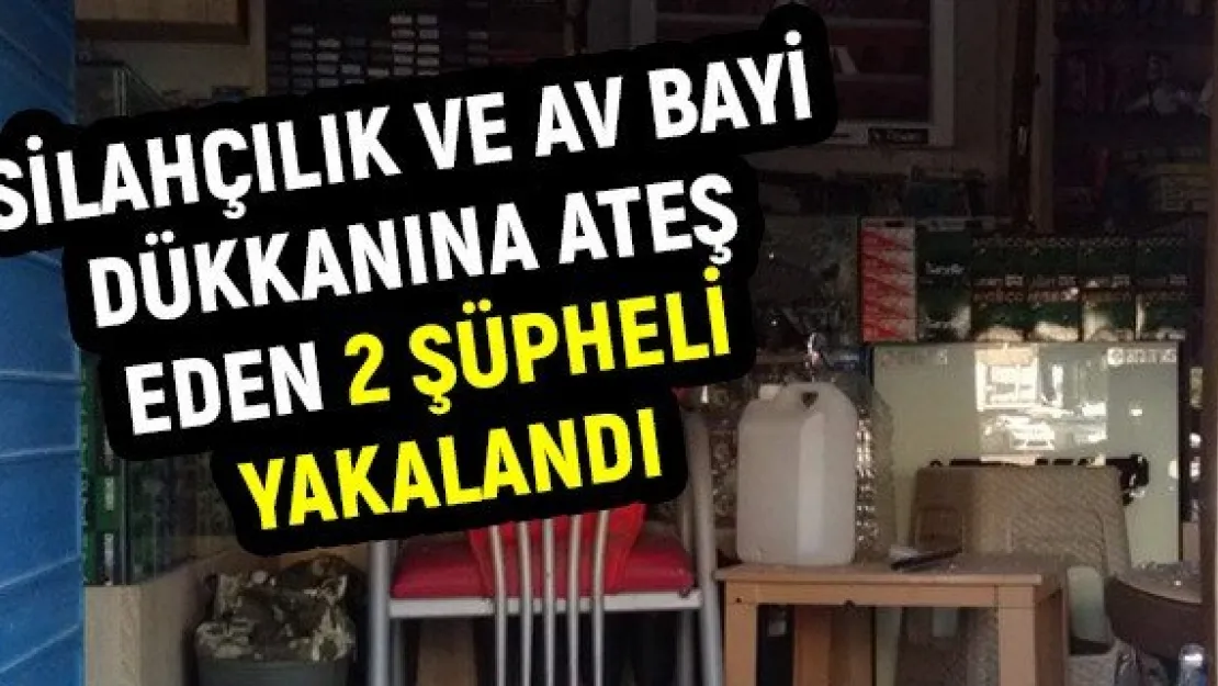 Silahçılık ve av bayi dükkanına ateş eden 2 şüpheli yakalandı