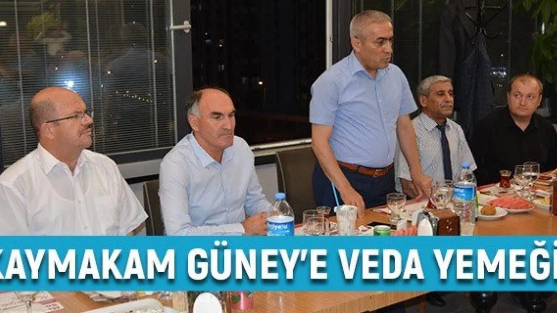 Talas Milli Eğitim'den Kaymakam Güney'e Veda Yemeği