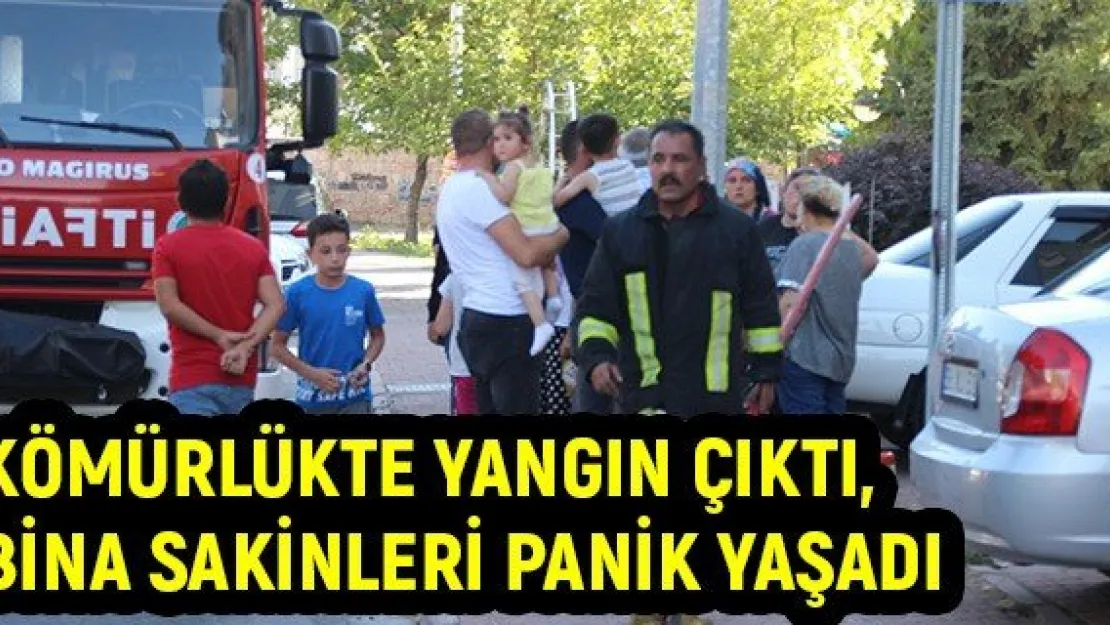Kömürlükte yangın çıktı, bina sakinleri panik yaşadı