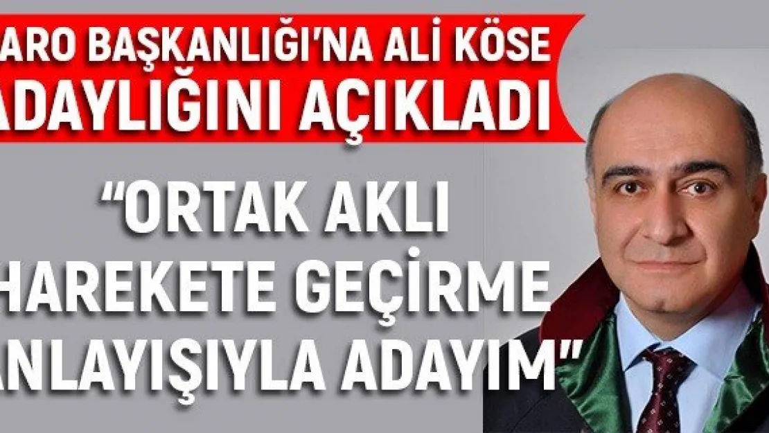 'Ortak aklı harekete geçirme anlayışıyla adayım'