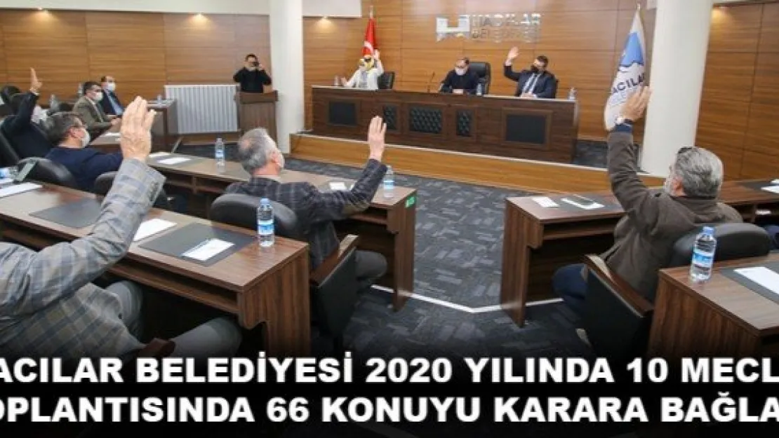 HACILAR BELEDİYESİ 2020 YILINDA 10 MECLİS TOPLANTISINDA 66 KONUYU KARARA BAĞLADI