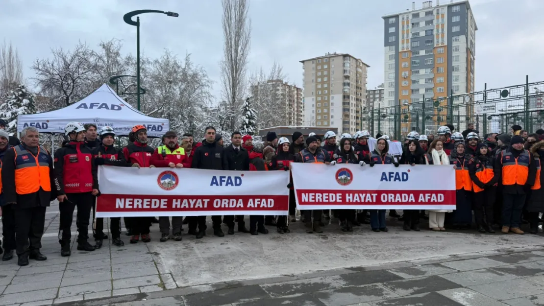 AFAD Kayseri İl Müdürlüğünden 'Sessiz yürüyüş'