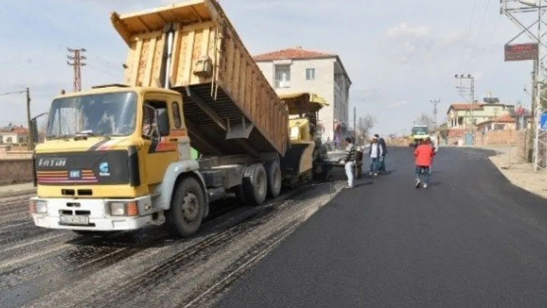 Ağırnas'ta Asfaltlama Çalışması 