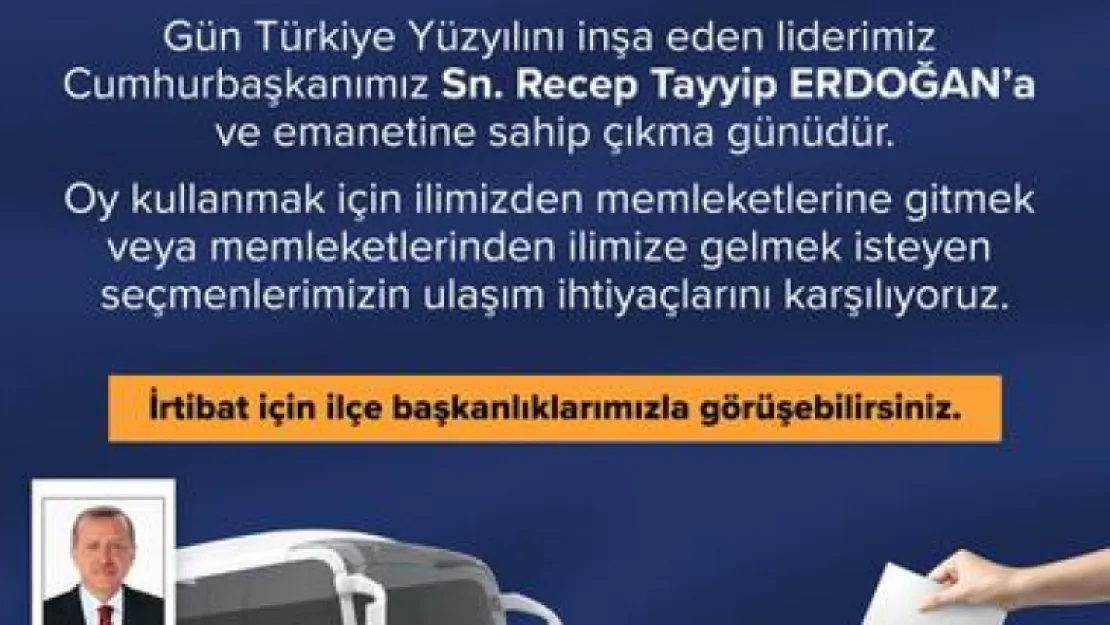 AK Parti'den seçmenlere 28 Mayıs'ta ücretsiz ulaşım müjdesi