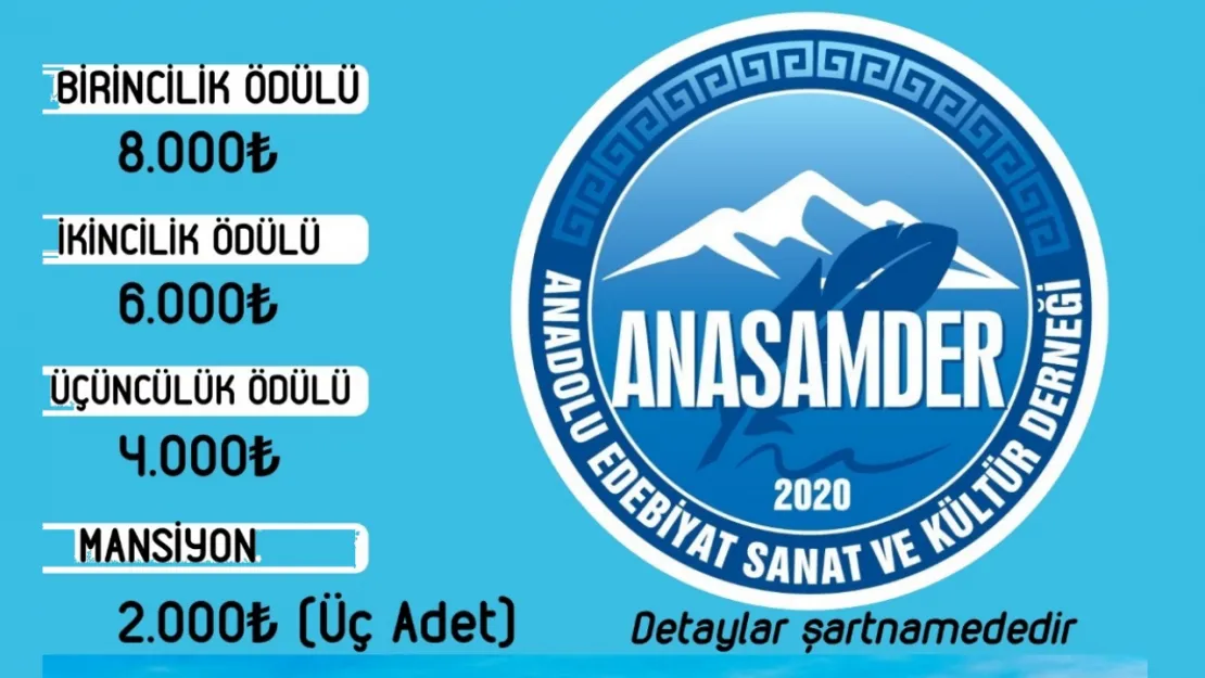 ANASAMDER'den ödüll 'Aşık Seyrani Şiir Yarışması': Şiir Severleri Bekliyor!