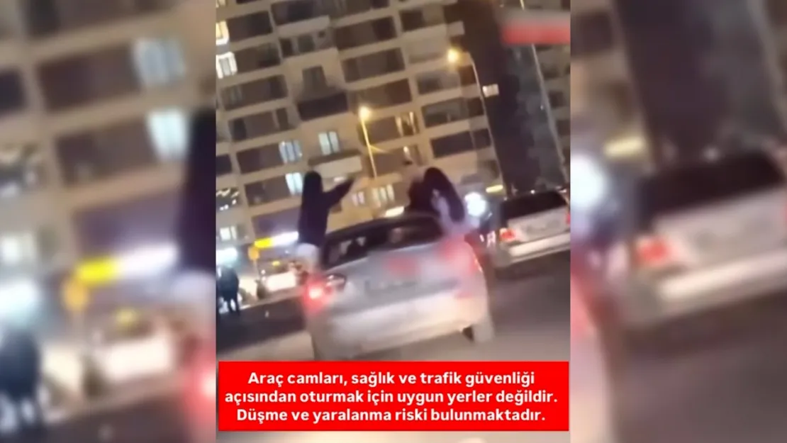 Araç camından sarkan genç kızlara ceza