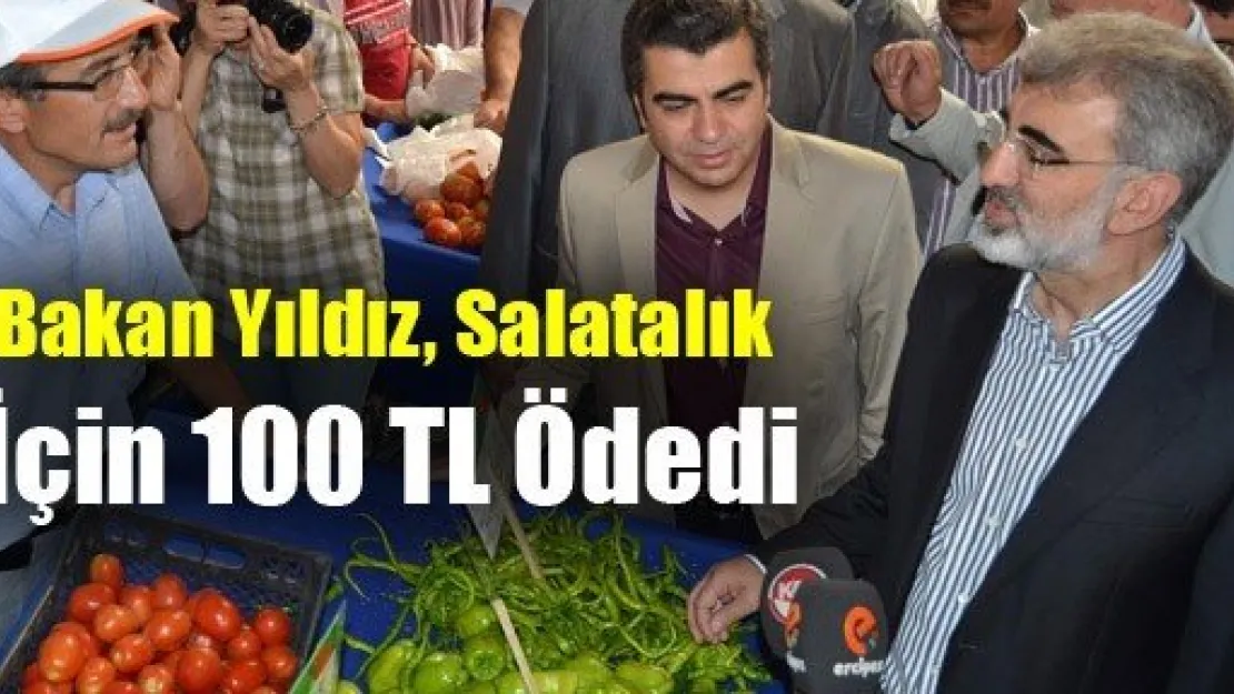 Bakan Yıldız, Salatalık İçin 100 TL Ödedi