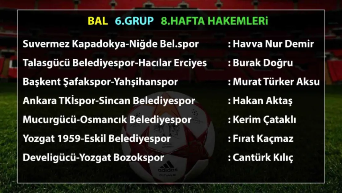 BAL'da Kayseri derbisinin hakemi belli oldu