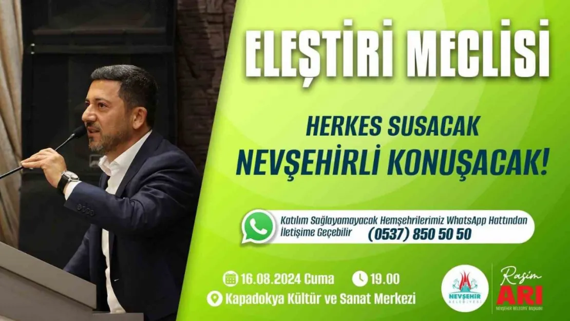 Bu Meclis'te Başkanı eleştirmek serbest: Başkan Arı'dan eleştiri meclisine davet