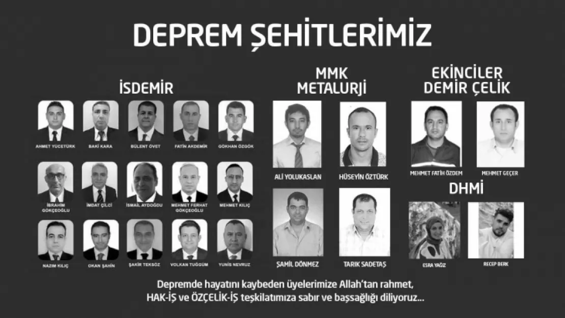 Başkan Değirmenci: 'Deprem şehidi üyelerimiz, yakınları ve vatandaşlar için mevlit okutacağız'