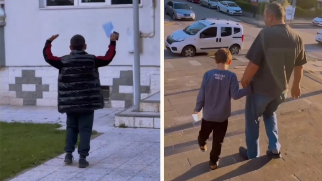 Bayram namazında çocuklara harçlık sürprizi