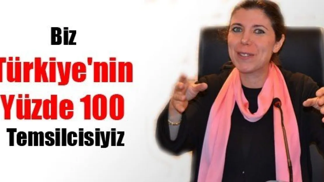 Biz Türkiye'nin Yüzde 100 Temsilcisiyiz