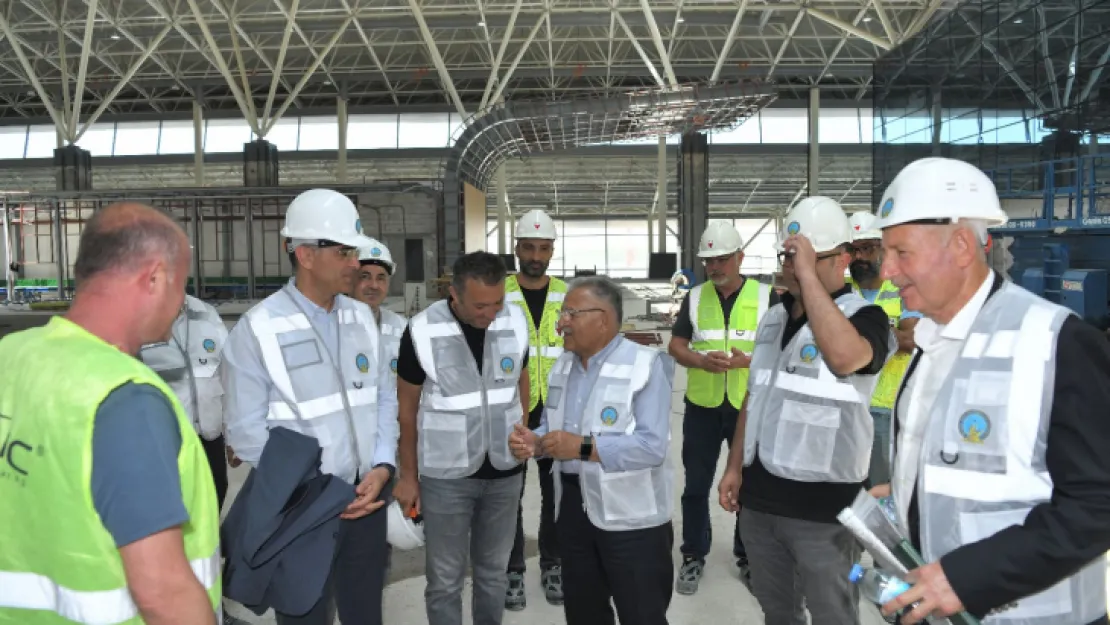 Büyükkılıç Kayseri havalimanı yeni terminal binasında incelemelerde bulundu