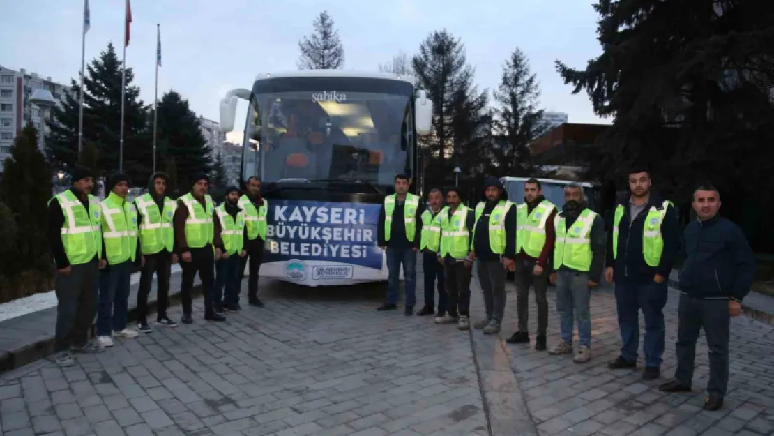 Kayseri'den Deprem Bölgesine 14 kişilik Konteyner Çarşısı ekibi sevk edildi