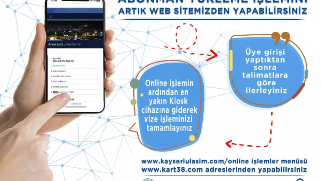 Büyükşehir'den online 'abonman kart' yükleme hizmeti