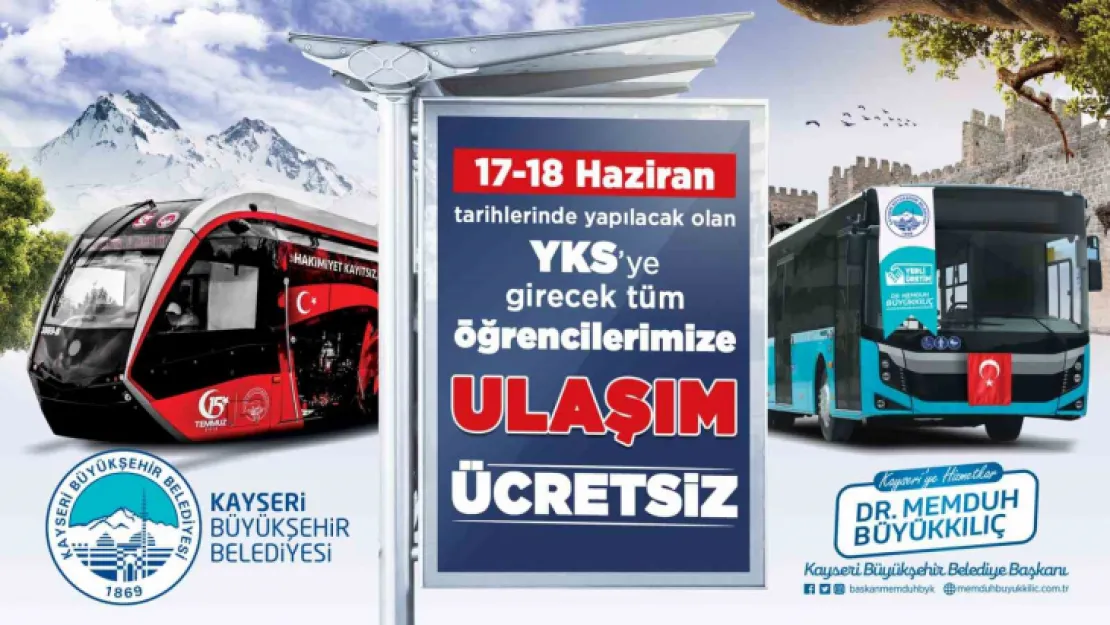 YKS öğrencilerine ulaşım ücretsiz