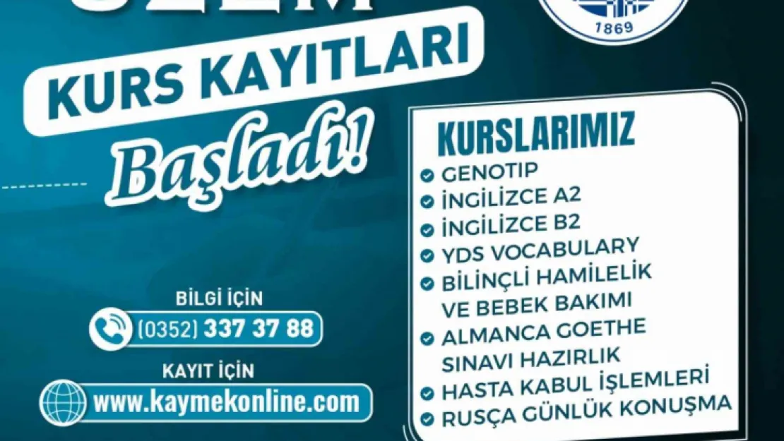 KAYMEK Uzaktan Eğitim Merkezi kurs kayıtları başladı