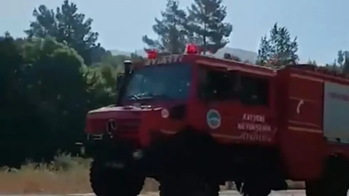 Büyükşehir İtfaiyesi, orman yangınlarını söndürmek için canla başla görev yaptı