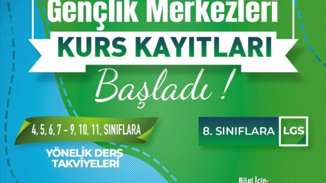 Büyükşehirin gençlik merkezleri için kurs kayıtları sürüyor