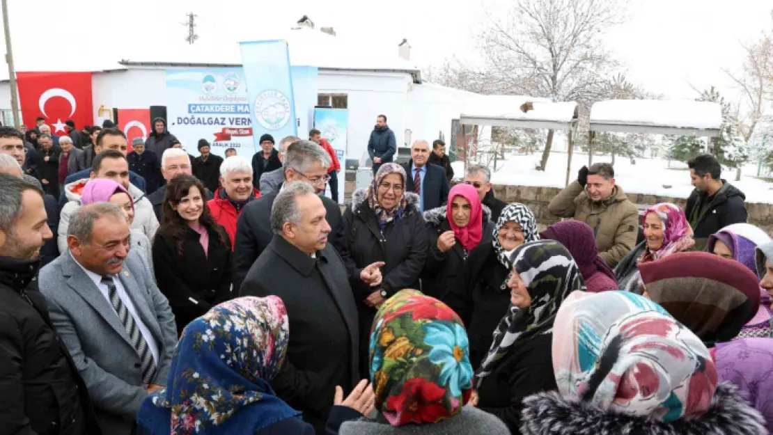 Talas Çatakdere'de doğalgaz sevinci