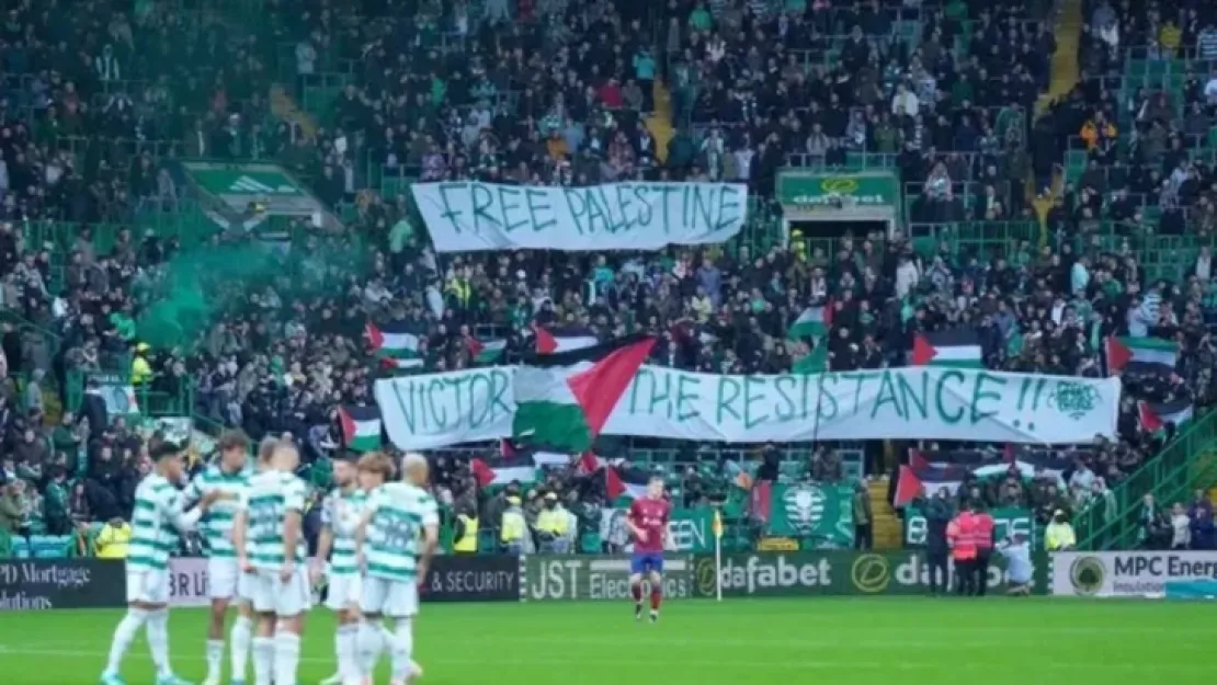 Celtic tribünlerinden Filistin'e destek