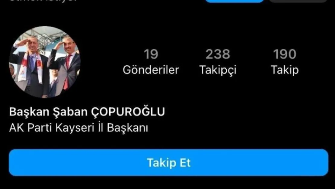 Çopuroğlu'ndan 'sahte hesap' uyarısı