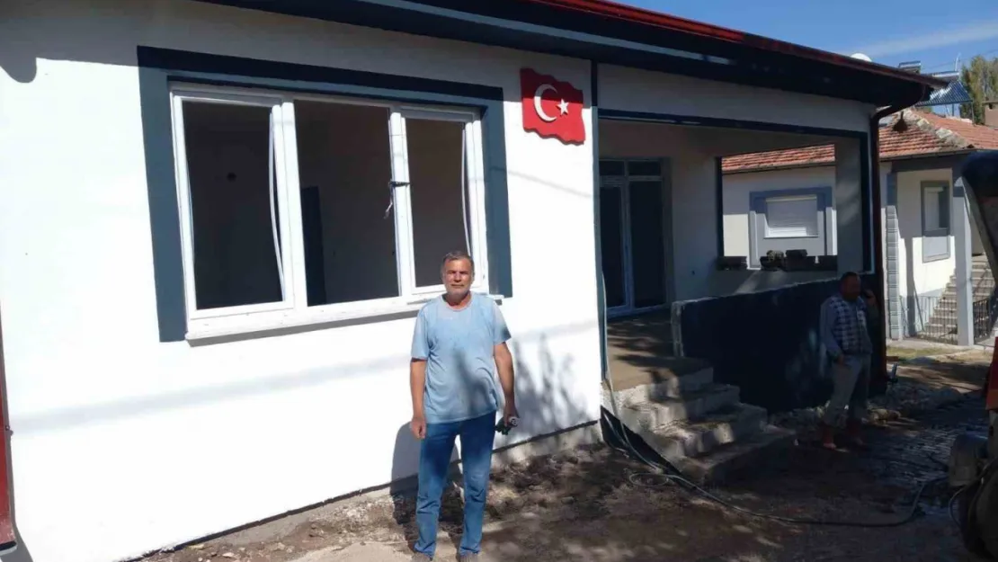 Develi'de ağır hasarlı evin yerinde dönüşümü sağlandı