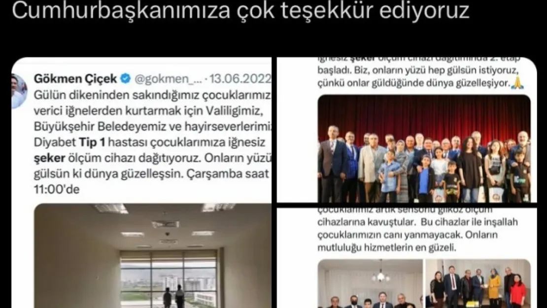 Diyabetli çocuklara büyük destek: Vali Çiçek, Cumhurbaşkanına teşekkür etti