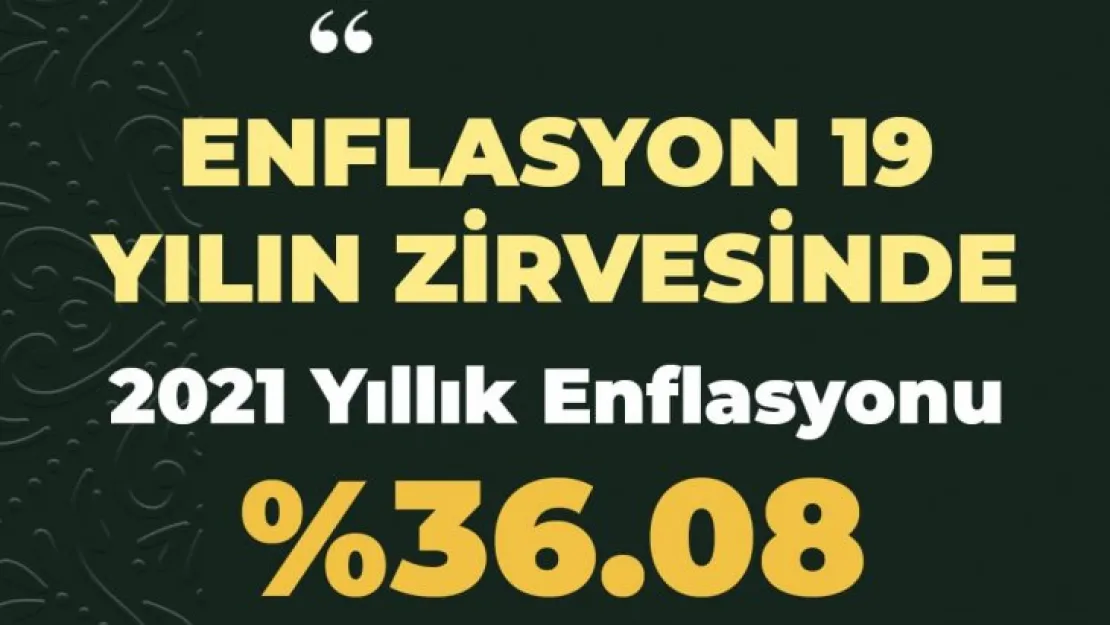 Enflasyon rakamları açıklandı