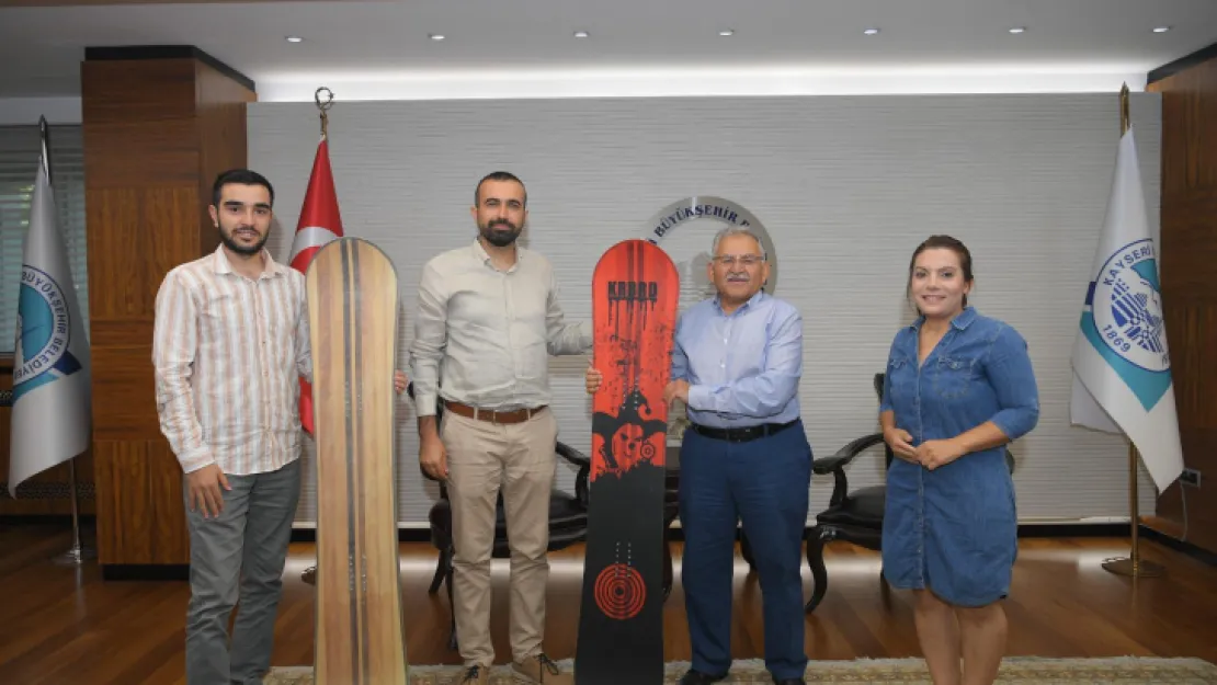 Erciyes Kayak Merkezi pistlerinde 'yerli ve milli board' kullanılacak